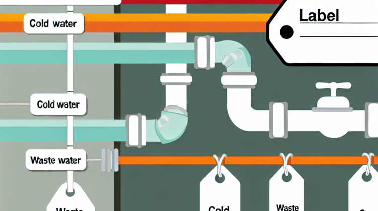 how to label plumbing pipes