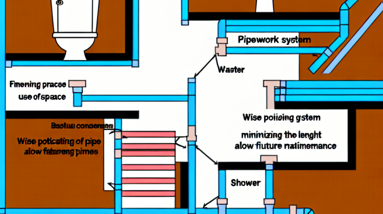 how to lay out basement bathroom plumbing