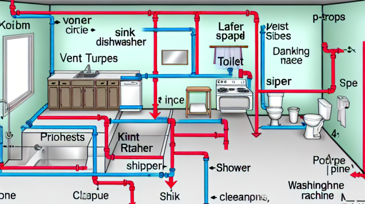 how to layout plumbing drains