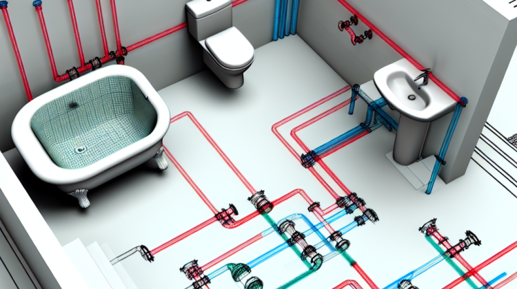 how to layout plumbing for bathroom in the basement