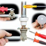 how to light bulb socket installed on plumbing pipes