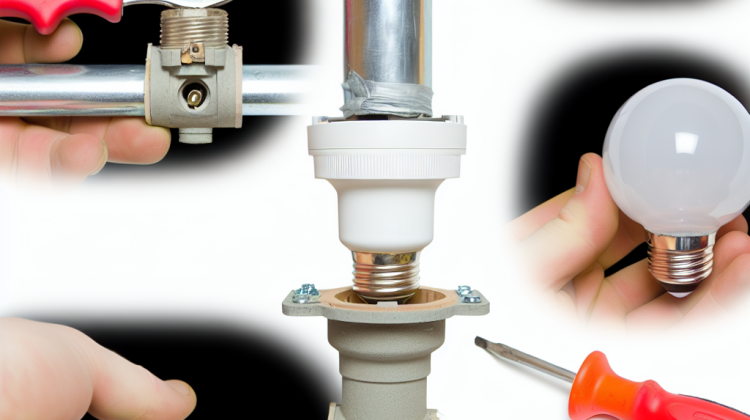 how to light bulb socket installed on plumbing pipes