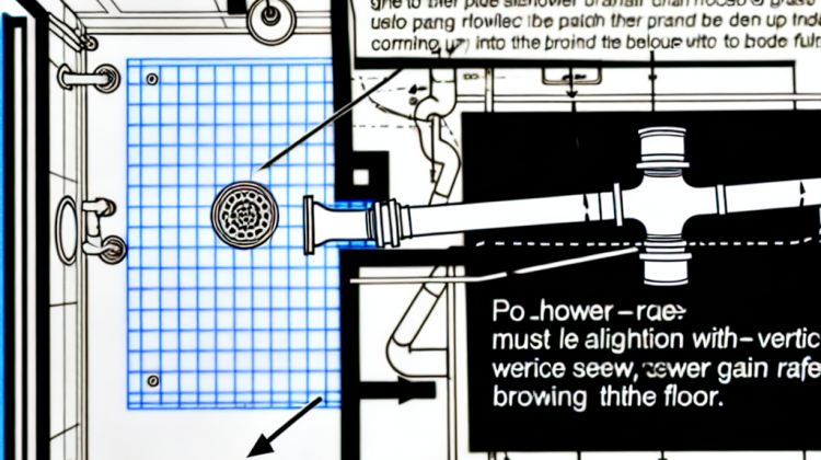 how to locate rough plumbing for shower drain