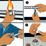 how to loosen stuck nut on plumbing fittings