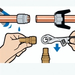 how to make 1 2 copper compression plumbing connectio