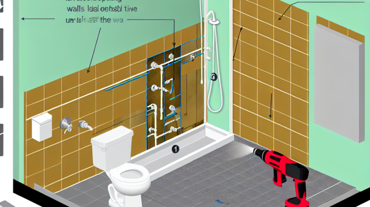 how to make an accessible wall opening for shower plumbing