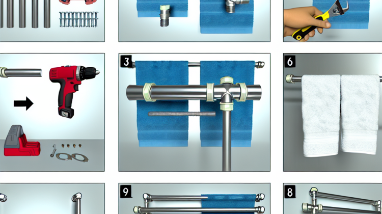 how to make plumbing pipe towel rack