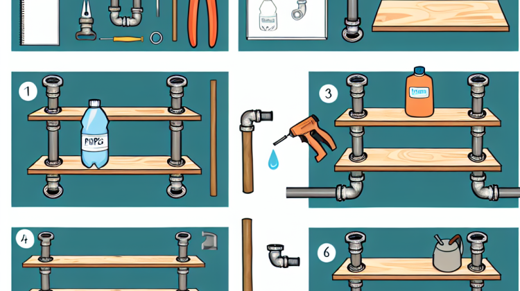 how to make plumbing shelves