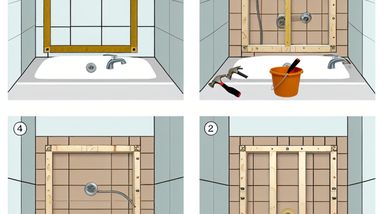 how to make shower plumbing access panel