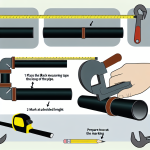 how to measure for black iron plumbing pipe cutting