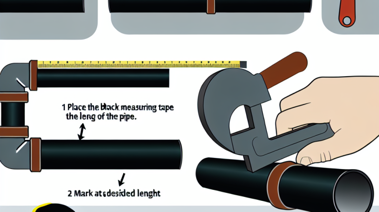 how to measure for black iron plumbing pipe cutting