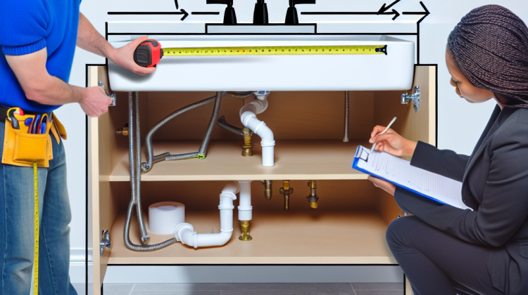 how to measure vanity for plumbing