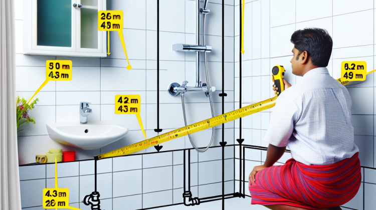 how to measure where your shower plumbing