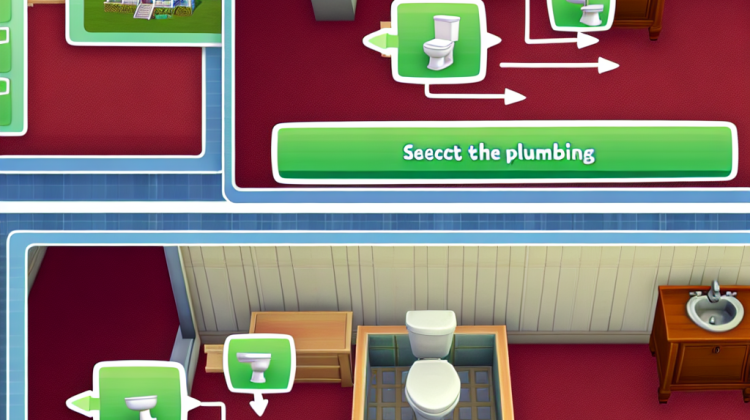 how to move plumbing in house flipper game