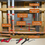 how to move rough in plumbing in basement