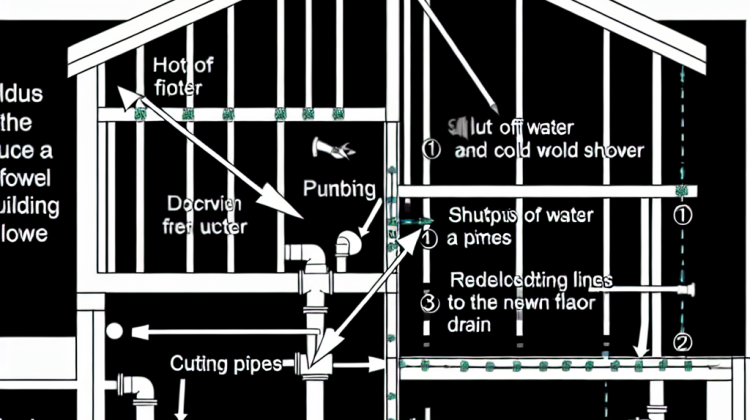 how to move second floor shower plumbing