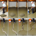 how to patch basement slab after plumbing