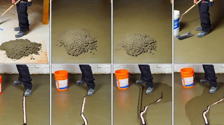 how to patch basement slab after plumbing