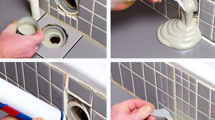 how to patch tile mistakes with silicone plumbing holes