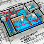 how to plan for second floor plumbing