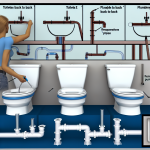 how to plumbing 2 toilets back to back