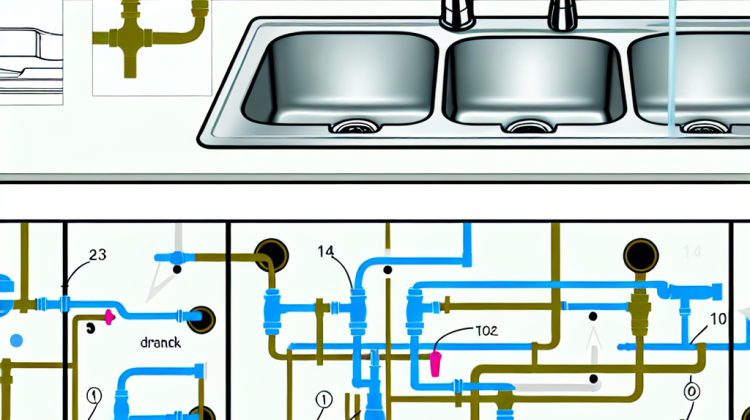 how to plumbing 3 basin kitchen sink